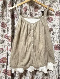 SM2 トップス2枚セット　スカラップレース　キャミソール　ニットキャミソール