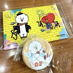 BT２１ RJ 缶バッジとRJ&TATAステッカーセット