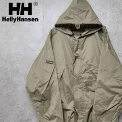 ヘリーハンセン 刺繍ロゴ ナイロンジャケット ベージュ L 古着 90s