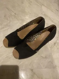 TOMS ウェッジソール サンダル ブラックのサムネイル