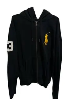 POLO RALPH LAUREN ジップアップパーカー ビッグポニー ブラック