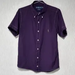 ラルフローレン ✨YARMOUTH ✨BD 紫 半袖シャツ90年代