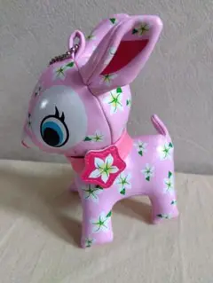 プチバビエ　花柄ピンク　キーホルダー
