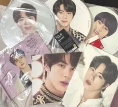 BTS JIN ジン 公式グッズまとめ売りうちわ フラッグ プレミアムフォト