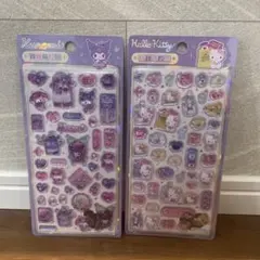 サンリオ　ハローキティ　クロミちゃんぷっくり　立体　セット　シール