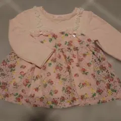 mezzo pianoフラワープリント 長袖ワンピース 90