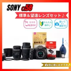 ✨SONY α58✨Wズームレンズ✨ショット数952✨初心者おすすめ✨一眼レフ