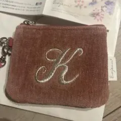 Enjeau ポーチ K刺繍 ピンクのサムネイル