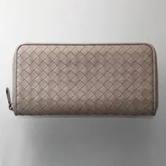K3867M 良品 ボッテガ イントレ 本革 ラウンドジップ 長財布 ITALY