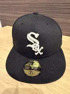 New Era 59FIFTY ブラックキャップ 7 1/2