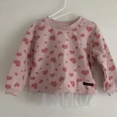 【新品未使用】corekite ハート柄トレーナー ピンク 100