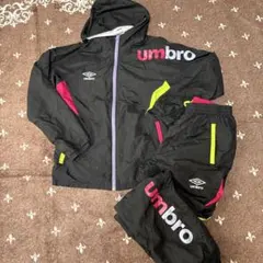 umbro ジャージセット フード付き 黒ピンク