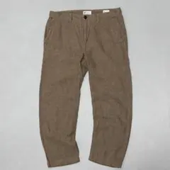 00s GAP リネン コットン スラックス 9部丈 ブラウンベージュのサムネイル