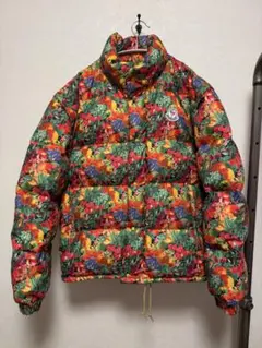 モンクレール　フルーツ　花柄　総柄　ダウンジャケット　フランス製　80s 90s