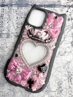 iPhone 16 plusデコ　iPhoneカバー　スマホケース　デコ電　地雷