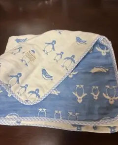 ハンドメイド⭐️fuwara⭐️ガーゼケット⭐️ペンギン⭐️マルチカバー