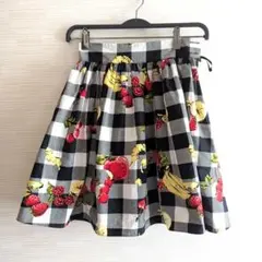 MILK ミルク フルーツ柄 ギンガムチェックチェック スカート