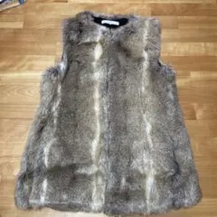 ZARA ブラウン ファーベスト Mサイズ