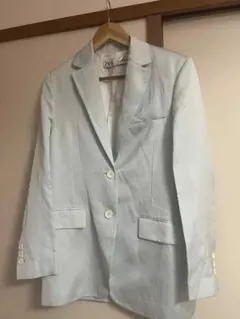 ZARA 淡い水色 テーラードジャケット