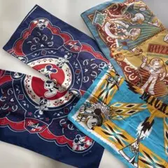 ディズニーバンダナ4枚セット　Disneyデザイン