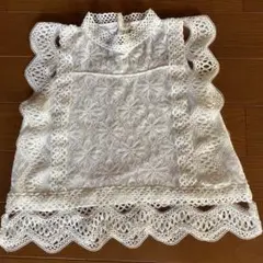 美品　ZARA 組曲　レースノースリーブシャツ M 160