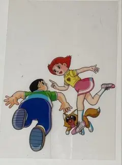 w４２　エスパー摩美ミニセル画【摩美達三人】
