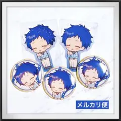 新品♡ あんスタ アニカフェ 弓弦 缶バッジ キラキラ ステッカー