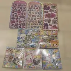 正規品 キティ コットンパフィーシール ウォーターシール あわわちゃん シール