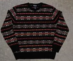 90s スコットランド製 LAND'S END シェットランドセーター L