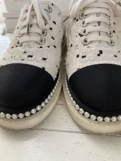 CHANEL ツイード パール ローファーのサムネイル