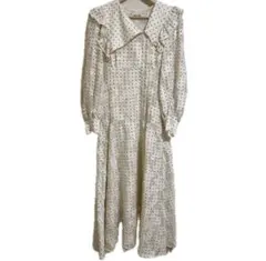 スナイデル　フリルカラーワンピース ドット柄 マキシワンピース　インナー付