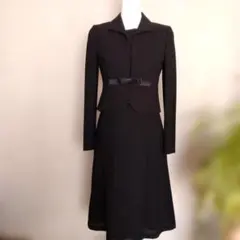 ヒロミチナカノ　ブラックフォーマルワンピーススーツ　冠婚葬祭　S