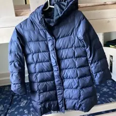 UNIQLO ダウンコート 120 ネイビー フード付き