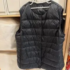 美品　無印良品　ダウンベストブラック