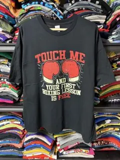 プリントTシャツ ブラック ボクシングデザイン 2XL