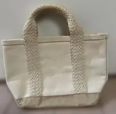 エルエルビーン 2way トートバッグ 星刺繍 キャンバス アイボリー 
