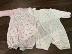 ☆かわいいウサギ柄☆ロンパース50〜60cm