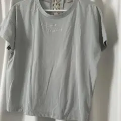 バックレースアップ 半袖Tシャツ ライトブルー
