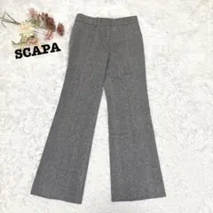 s.1892【スキャパ】スラックス 秋冬シーズン ブラック系 シンプル Sサイズ