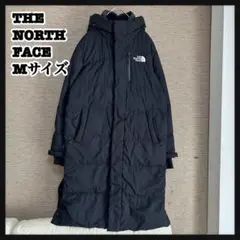 【ノースフェイス】ロングダウンコート　ベンチコート　M 黒ブラック 刺繍　B3W