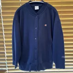 【Champion 】チャンピオンネイビー スウェットスナップボタン留め