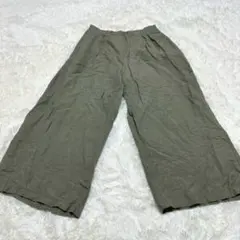 【GU】/ジーユー/リネンブレンドイージーワイドパンツ/(L)/ズボン