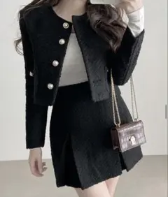 dholic タグ付き新品　レディース　ノーカラージャケット　スカート　セット