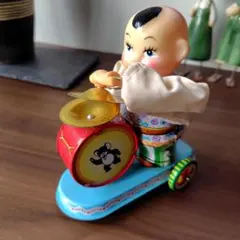 昭和レトロ ブリキ玩具 サーカス オートバイ ピエロ 作動確認済み 箱
