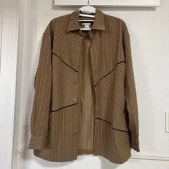 HARDY NOIR ストライプクロップドカシュクールシャツ2way - メルカリ