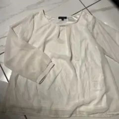 ESPRITMUR レース　ベージュ 袖シースルー 長袖ブラウス