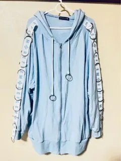 REFLEM レフレムDリングロゴテープZIPパーカー ブルー