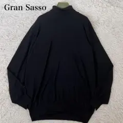 ✨美品✨グランサッソ　ハイネックニット　セーター　カシミヤ混　黒　VII