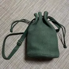 OLD COACH コーチ ショルダーバッグ 巾着 グレー グリーン - メルカリ