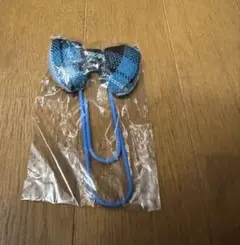 リボン付きクリップ　水色